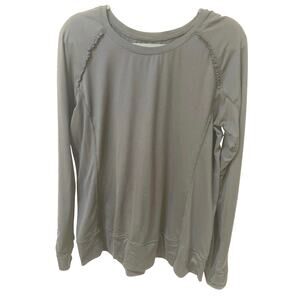 Layer 8 Women’s Active Top Ruffle Raglan Sleeve Lightweight Athletic Tee Size XL